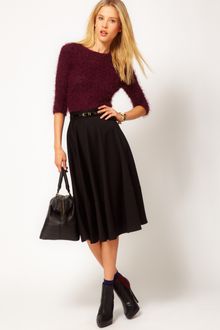 ASOS Collection Asos Midi Skirt in Ponti - Lyst