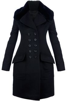 Burberry Prorsum Fitted Coat - Lyst
