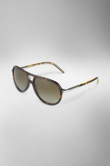 Burberry Acetate Aviator Sunglasses - Lyst