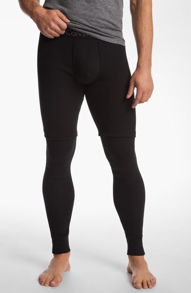 Calvin Klein Cotton Long Underwear in Black for Men - Lyst