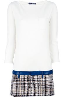 DSquared2 Tartan Skirt Jersey Dress - Lyst