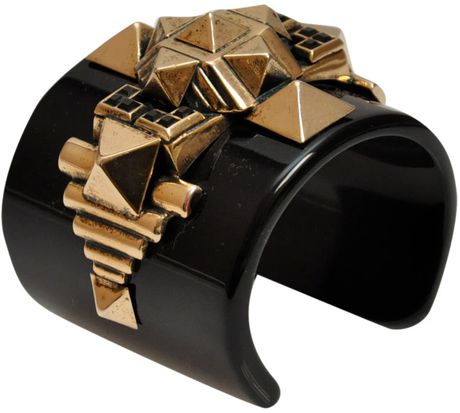 Emilio Pucci Rigid Bracelet with Studs in Gold - Lyst