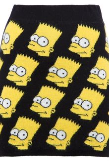 Jeremy Scott Bart Knitted Mini Skirt - Lyst