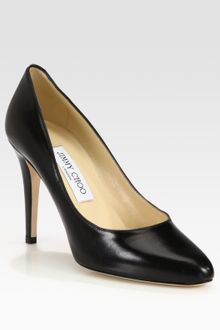 Jimmy Choo Vikki Almond Leather Pumps - Lyst