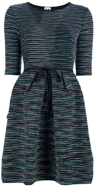 M Missoni Multicolour Striped Dress - Lyst