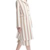 Marc Jacobs Large Stripe Satin Gabardine Coat in Nude in Red (nude stripe) - Lyst