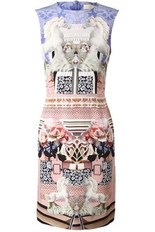 Mary Katrantzou Powdy Printed Crepe Silk Dress - Lyst