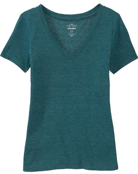Old Navy Vintage Style Vneck Tees in Blue (turquoise) | Lyst