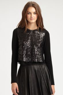 Rag & Bone Sequin Zip Crop Top - Lyst