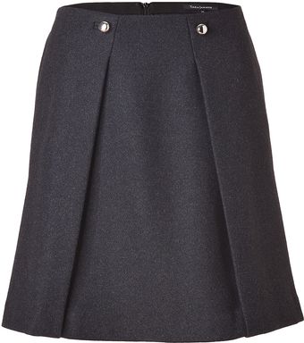Tara Jarmon Graphite Wool Blend Skirt - Lyst