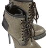 Topshop Unique Leather Hiking Boots in Green (khaki) - Lyst