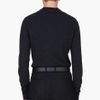 Yves Saint Laurent Black Leather Trim Cashmere Sweater in Black for Men - Lyst