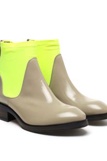 Acne Comet Leather and Neoprene Ankle Boots - Lyst