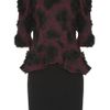 Alexander Mcqueen Lace Appliquéd Tulle and Wool Crepe Dress in Red (burgundy) - Lyst