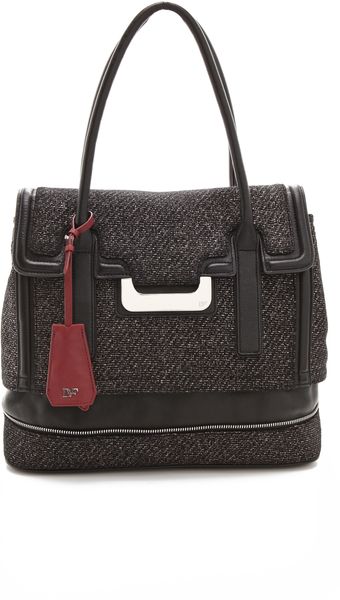 Diane Von Furstenberg Harper Laurel Metallic Tweed Bag - Lyst
