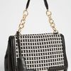 Diane Von Furstenberg New Harper Check Wool Shoulder Bag in Black (black/ white) - Lyst