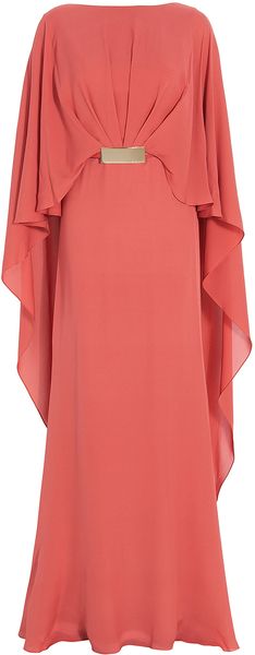 Elie Saab Cape Style Georgette Gown - Lyst