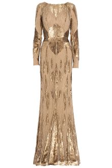 Elie Saab Embossed Crepe George Gown - Lyst