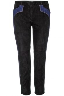 Isabel Marant Eminoy Cropped Suede Trousers - Lyst