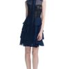 Jason Wu Ss Tiered Combo Button Front Sleeveless Dress in Blue (navy/black) - Lyst
