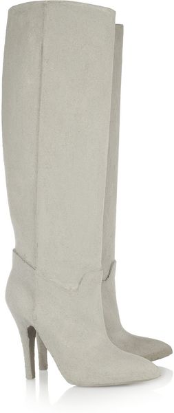 Maison Martin Margiela Cement-Effect Coated Knee Boots - Lyst