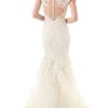 Marchesa Lace Gown with Illusion Neckline in White (cream) - Lyst