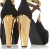 Marni GoldTrimmed Suede Pumps in Gold - Lyst