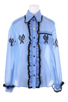 Meadham Kirchhoff Striped Shirt in A Blend Of Silk and Coton - Lyst