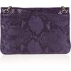 Michael By Michael Kors Sloan Python Effect Glossed Leather Clutch in Purple (grape) - Lyst