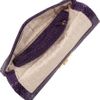 Michael By Michael Kors Sloan Python Effect Glossed Leather Clutch in Purple (grape) - Lyst