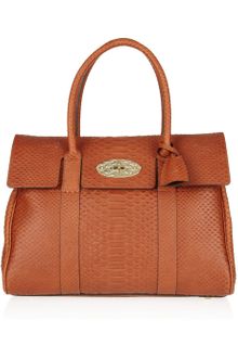 Mulberry Bayswater Snake Effect Leather Bag - Lyst