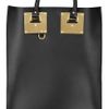 Sophie Hulme Leather Tote in Black - Lyst
