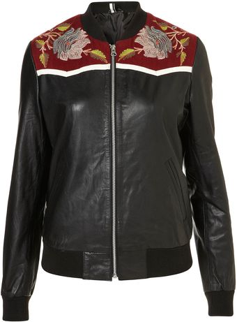 Topshop Woodland Bomber Jacket - Lyst