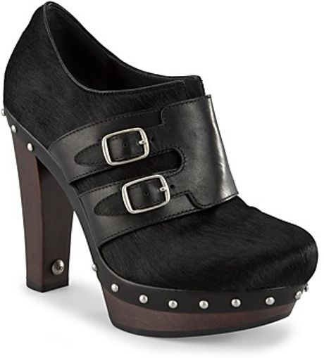 ugg high heel boots black