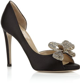 Valentino Couture Crystal Peep Toe Pump - Lyst