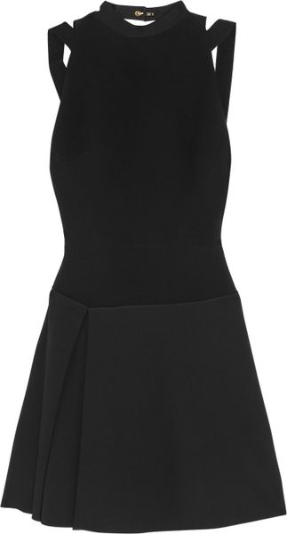 Victoria Beckham Cut Out Back Crepe Dress in Black - Lyst