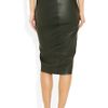 Zero + Maria Cornejo Leather Pencil Skirt in Green - Lyst