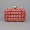 Alexander Mcqueen Studded Skull Box Clutch in Red (burgundy) - Lyst