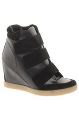 Asos Asos Double Trouble Wedge Trainers with Velcro and Suede Detail