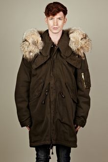 DSquared2 Fur Collar Parka - Lyst