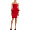 Lanvin Strapless Peplum Dress in Red - Lyst