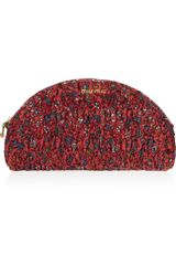 Miu Miu Floral-Print Quilted Cosmetics Case