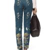 Oscar De La Renta Bijoux Faille Low Waist Skinny Pant in Blue (nile) - Lyst