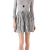 Red Valentino Sweater Dress with Pleated Skirt in Gray (grey) - Lyst
