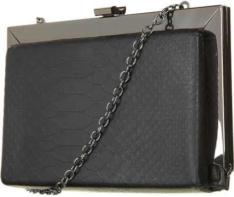 Topshop Snake Frame Bag in Black - Lyst