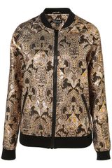 Topshop Indian Jacquard Bomber Jacket