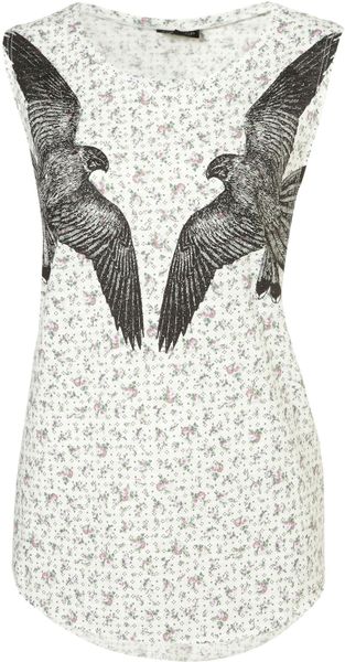Topshop Ditsy Floral Bird Tank in Multicolor (multi) - Lyst
