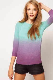 ASOS Collection Dip Dye Jumper in Angora Mix - Lyst