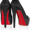 Christian Louboutin Maggie 140 Leather Trimmed Calf Hair Pumps in Black - Lyst