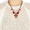 Dolce & Gabbana  Glass Pearl Virgin Mary Necklace in Red (gold) - Lyst